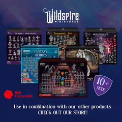 Wildspire unpainted-dnd-miniatures-box ideal for painting and custom campaigns.