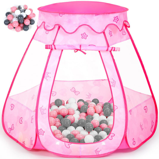 Wilhunter baby ball pit with 50 balls for sensory play indoors