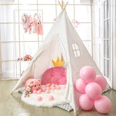 Wilhunter Kids Teepee Tent with star lights for cozy indoor playtime and imagination.