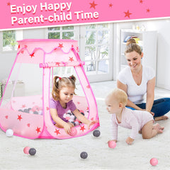 Wilhunter pink play tent suitable for indoor or outdoor use.