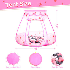 Wilhunter princess-themed play tent creates a cozy space for kids.