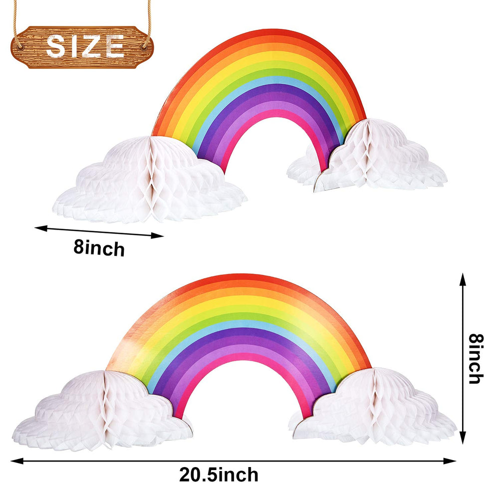 WILLBOND rainbow cloud base centerpiece adds festive charm to any party.