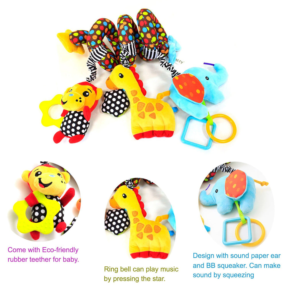 Willway spiral attachment keeps toys within baby’s reach.