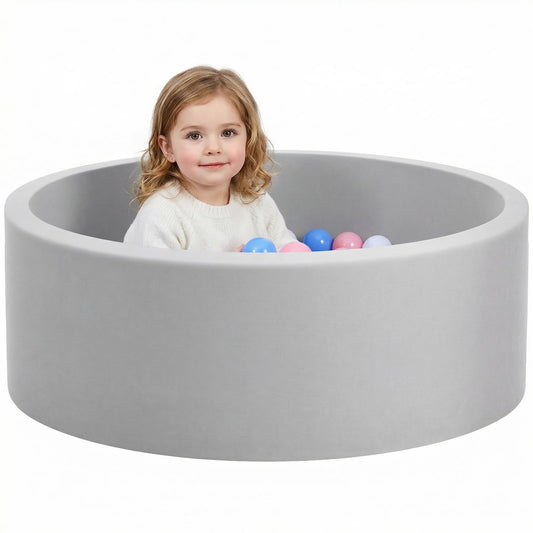 Wilwolfer foam ball pit with 33.5-inch diameter for safe toddler play