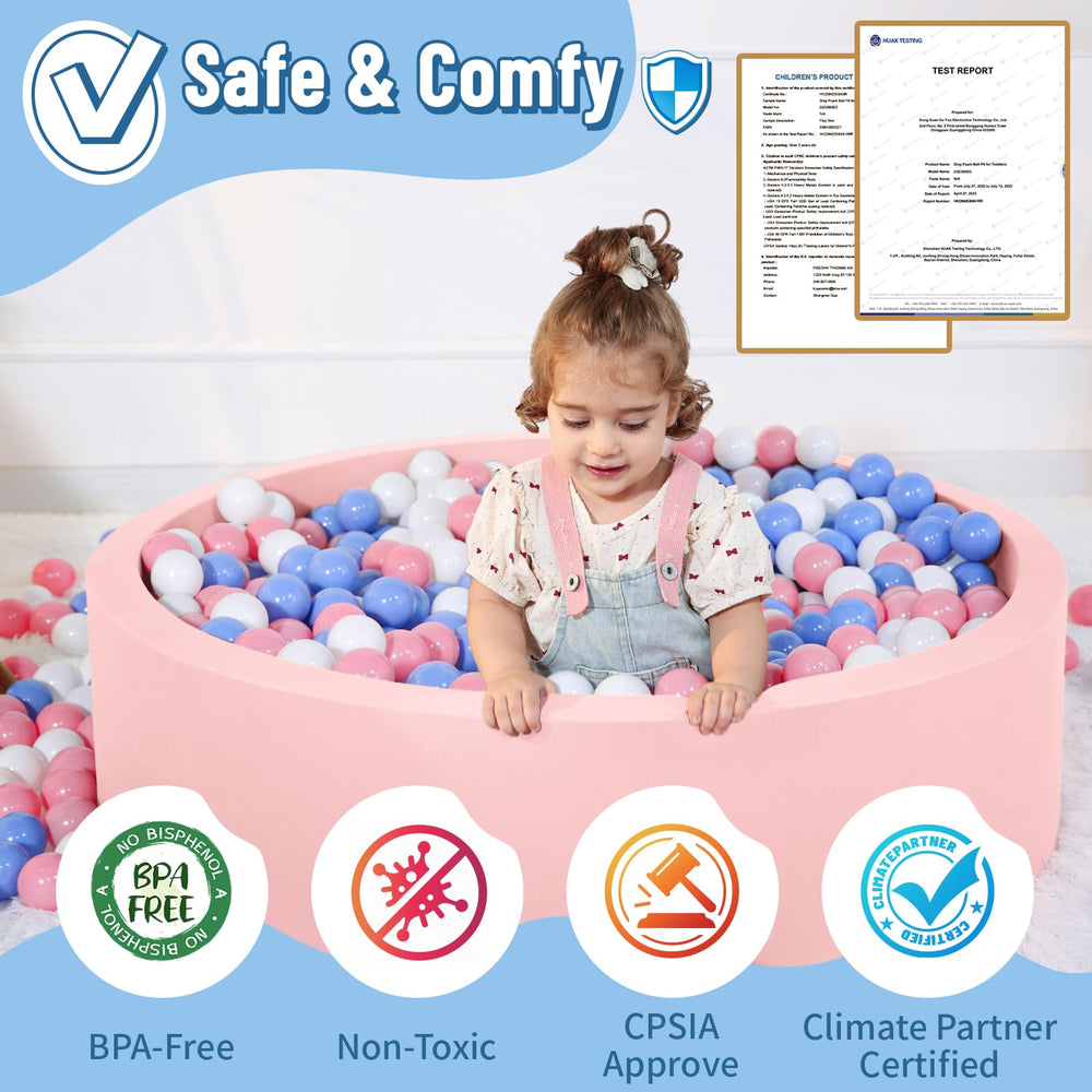 Soft memory sponge walls cushion tiny hands during playtime.