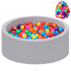 Wilwolfer foam ball pit for toddlers with colorful balls safe play space