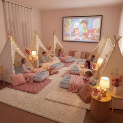 Wilwolfer tepee tent star lights add magical ambiance for reading or quiet time