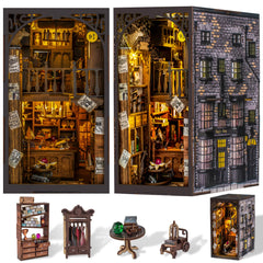 Wimlade DIY Book Nook Kit assembly scene showing magical detail for home decor.