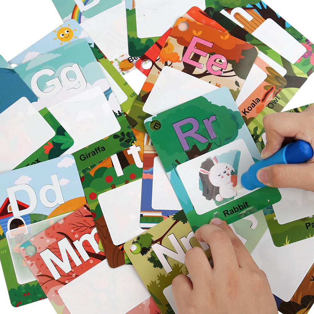 Winbar Alphabet Water Coloring Card size fits small hands.