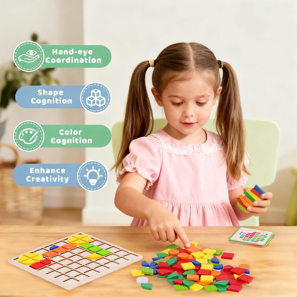 Winbar kids aged 4-8 can explore shapes through hands-on play