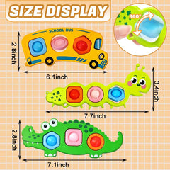 Winbar sensory toys with flipable bubbles doubling play options