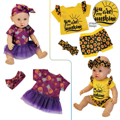 Windolls sunflower dress set adds cheerful style to 14-16 inch dolls