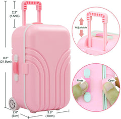 Windolls pink unicorn accessories pack for 18-inch dolls and pretend trips.