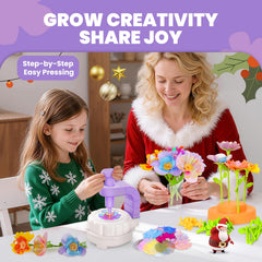 Windpaint flower core assembly for detailed, colorful arrangements