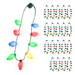 Windy City Novelties LED necklace showing six lighting modes for dynamic effects