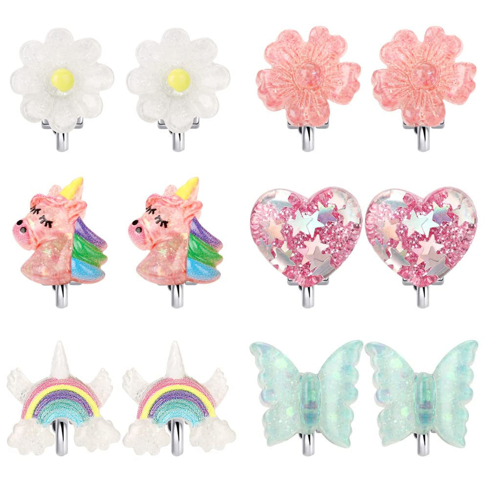 Wingchold unicorn clip-on earrings add playful sparkle for everyday dress-up
