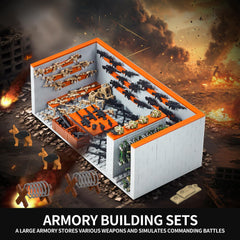 Wingift military base model illustrates modular building for cooperative play.