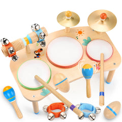 Wingyz 11-in-1 drum set front view boosts toddler rhythm exploration.