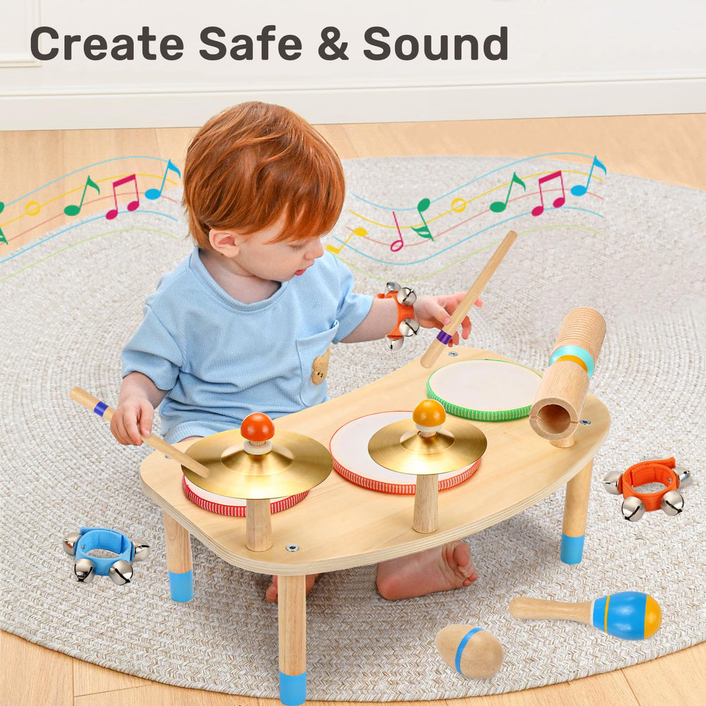 Wingyz 11-in-1 drum set maracas close-up demonstrates crisp jingles.