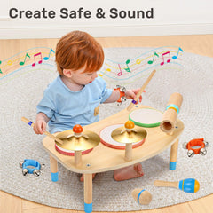 Wingyz 11-in-1 drum set maracas close-up demonstrates crisp jingles.