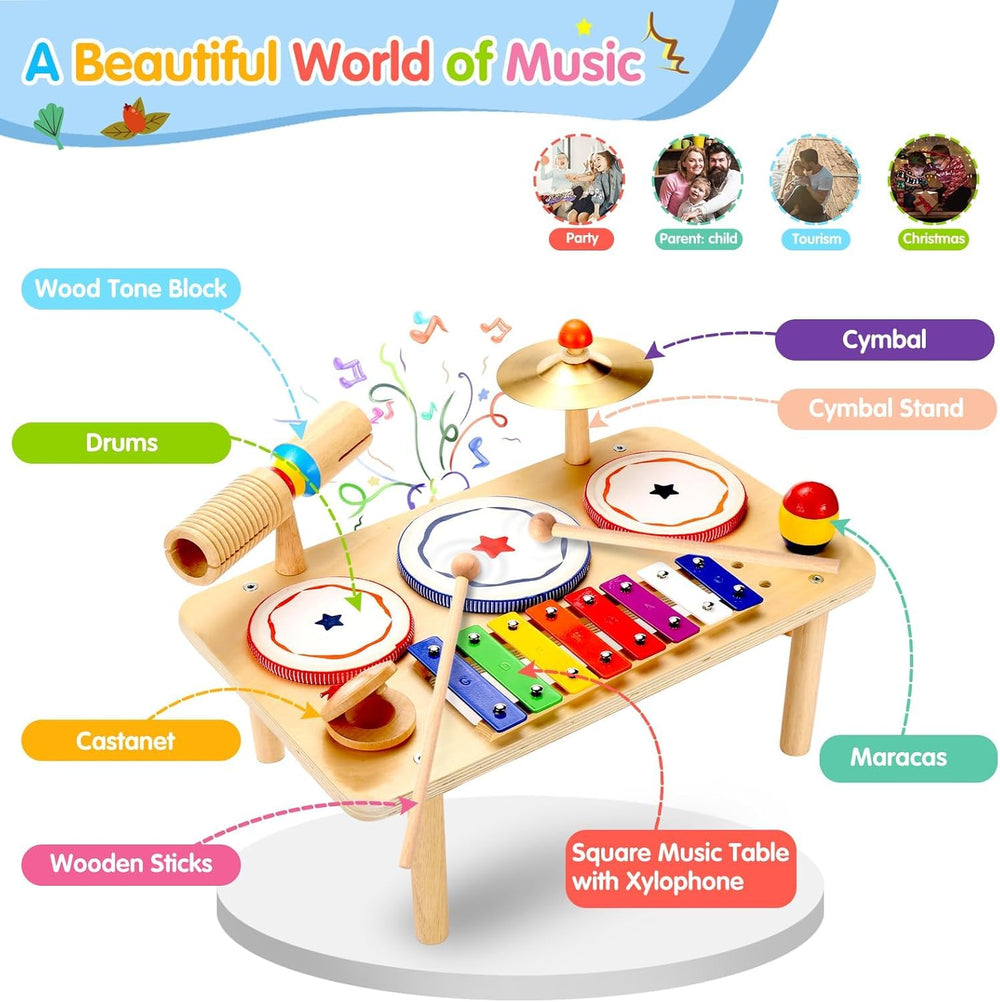 Wingyz rainbow xylophone with true notes from C to C for color and pitch awareness