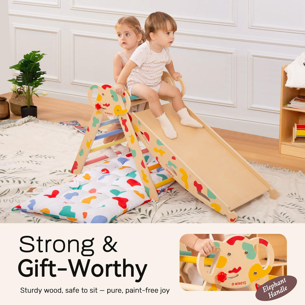 Wingyz backyard playset provides safe outdoor exploration on sunny days.