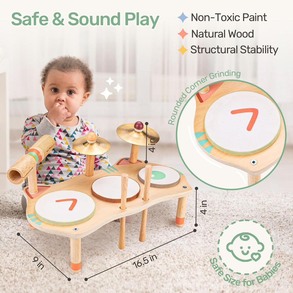 Wingyz wooden tone block adds tactile timing cues for responsive play.