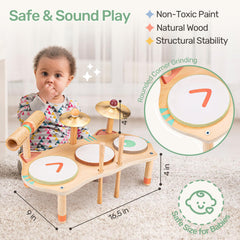 Wingyz wooden tone block adds tactile timing cues for responsive play.