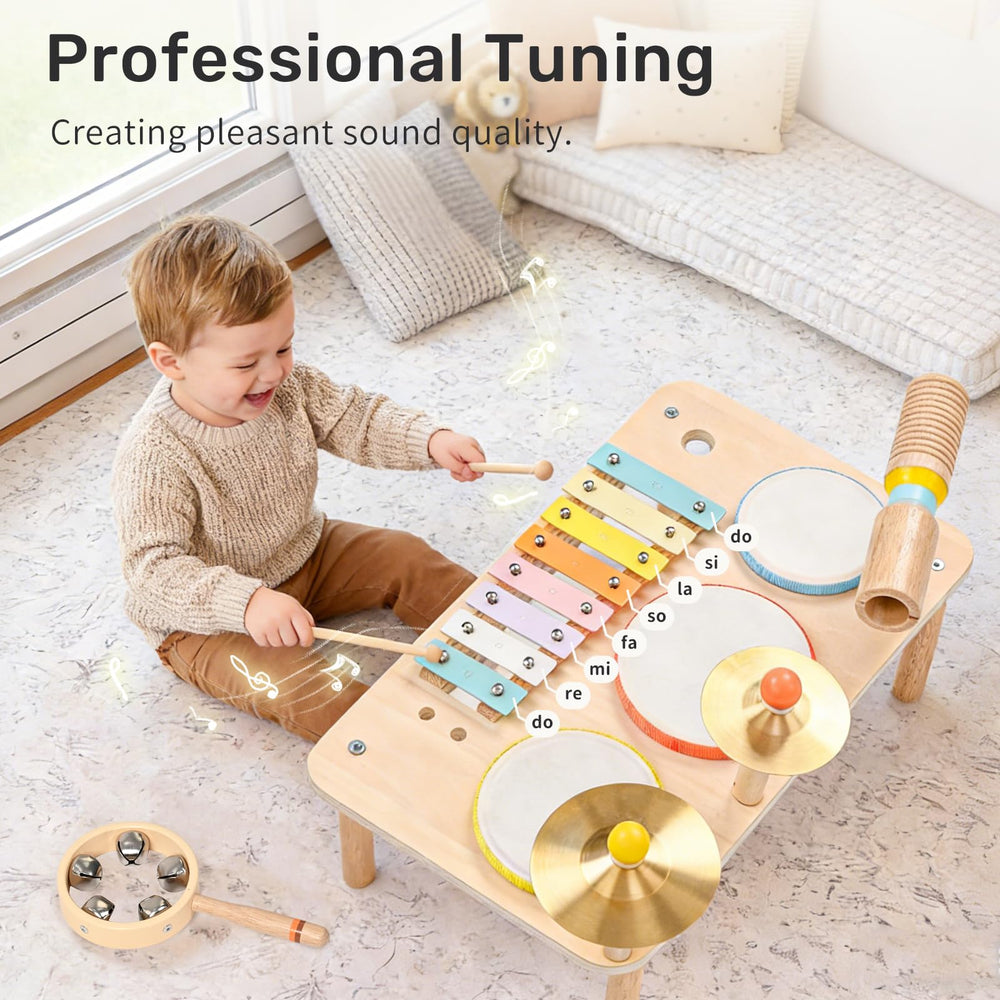 WINGYZ Kids Drum Set xylophone section inviting melodic exploration.
