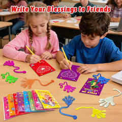 Individually wrapped sticky hands for easy gifting