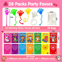 Colorful WinKingood sticky hands glow in the dark after light exposure
