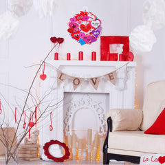 Winlyn adhesive wall hooks help display finished crafts.