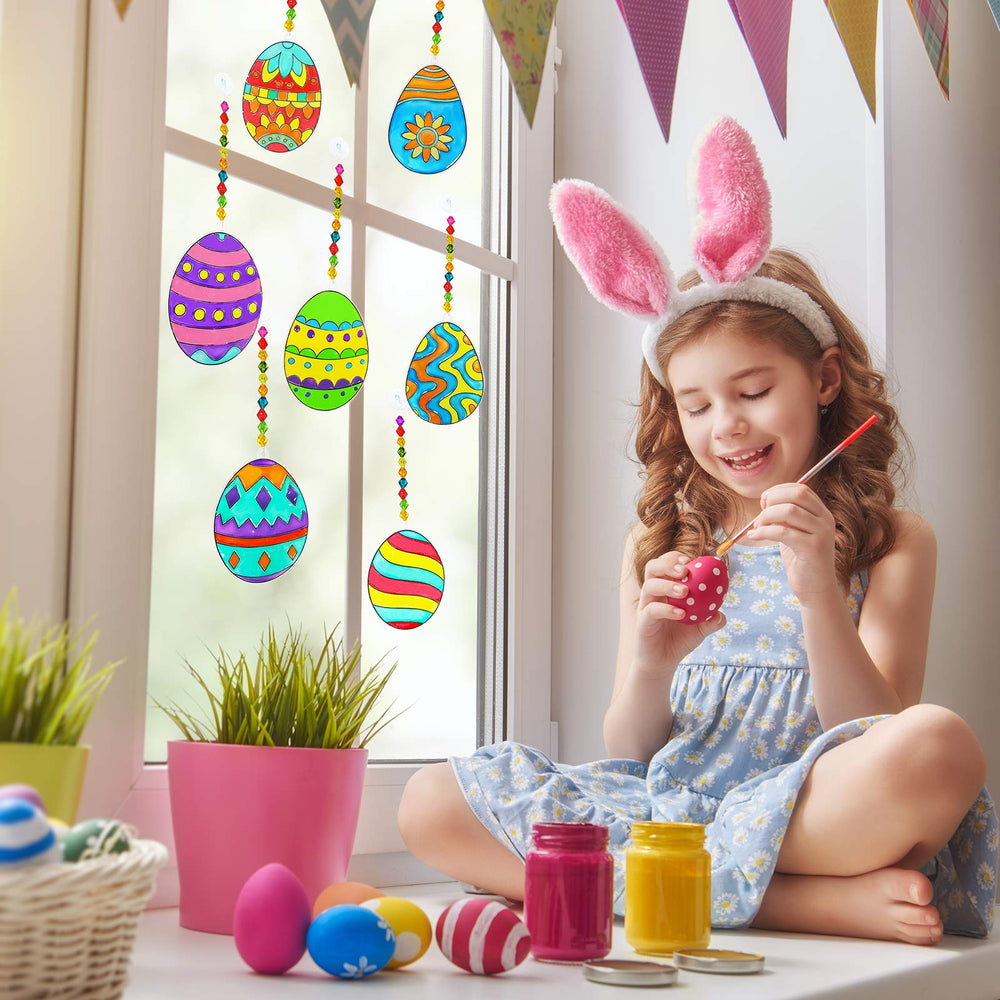 Winlyn egg suncatcher hangers provide easy display options.