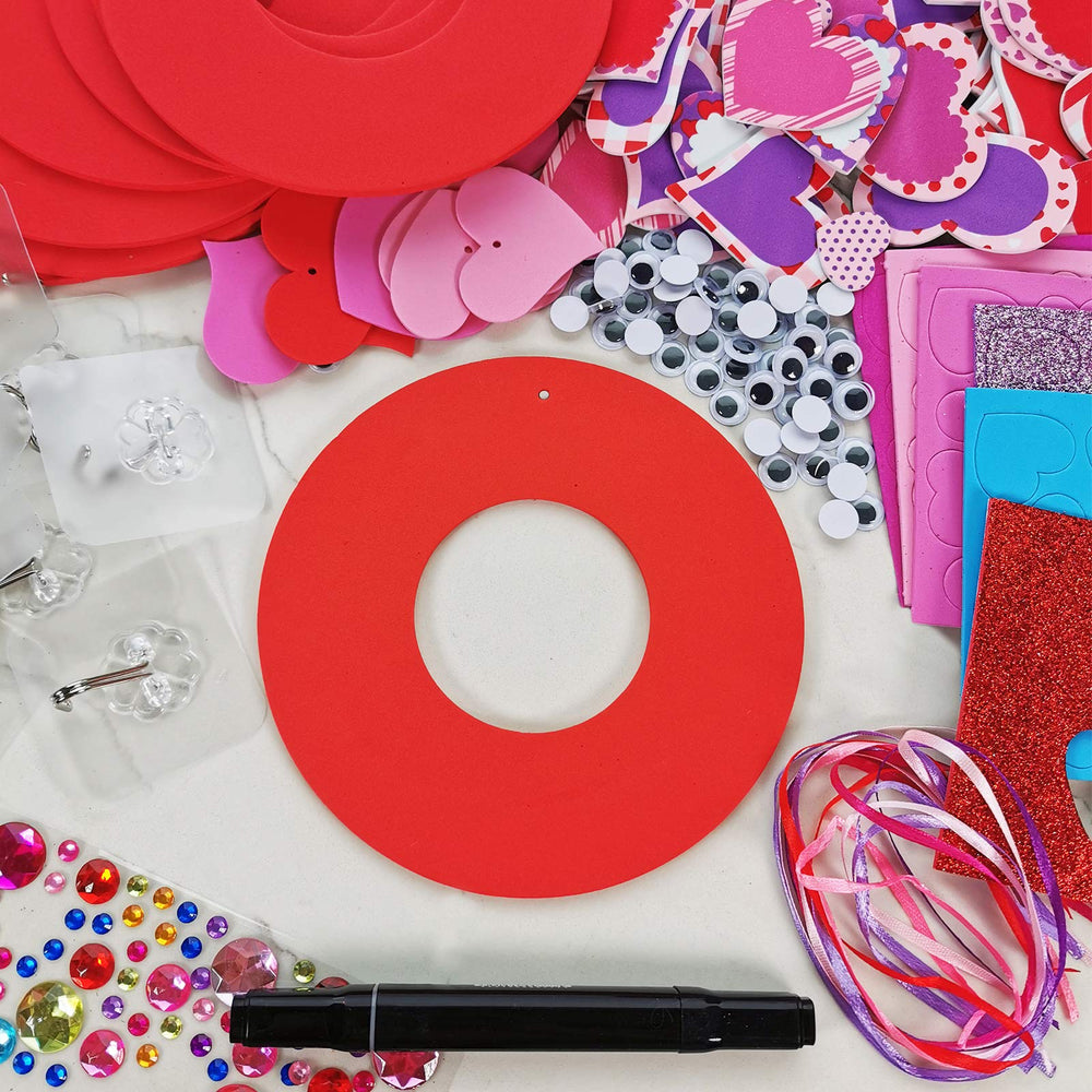 Winlyn glitter heart stickers add sparkle to Valentine crafts.