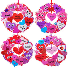 Winlyn heart wreath base, 6.3 inch diameter for kids' crafts.