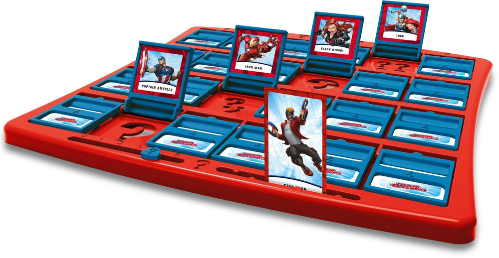 Winning Moves Marvel Guess Who? game setup shown for easy start