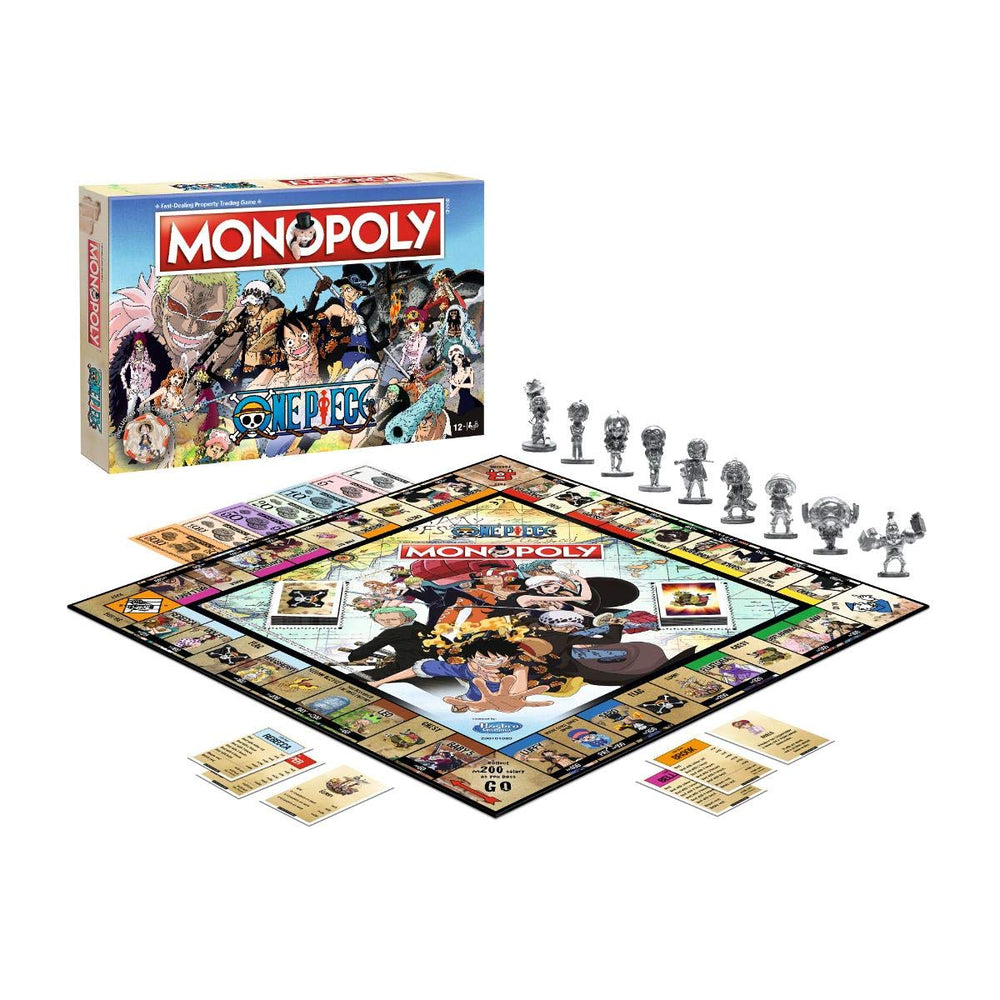 Winning Moves One Piece Monopoly chest and flag cards add exciting twists to turns