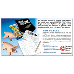 Winning Moves Pass The Pigs Big Pigs pose variations on the table for points.