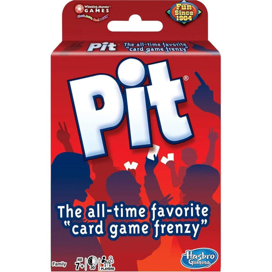 Winning Moves Pit market open card game in action with bright, fast-paced trading energy.