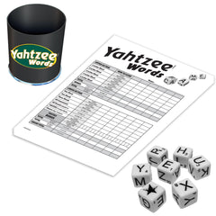 Winning Moves Yahtzee Words players spell words during engaging game play
