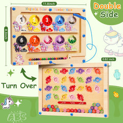 Winnrok 2in1 magnetic maze right side for alphabet and color recognition