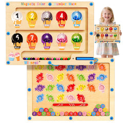 Winnrok 2-in-1 magnetic color and number maze front view for color and counting practice.