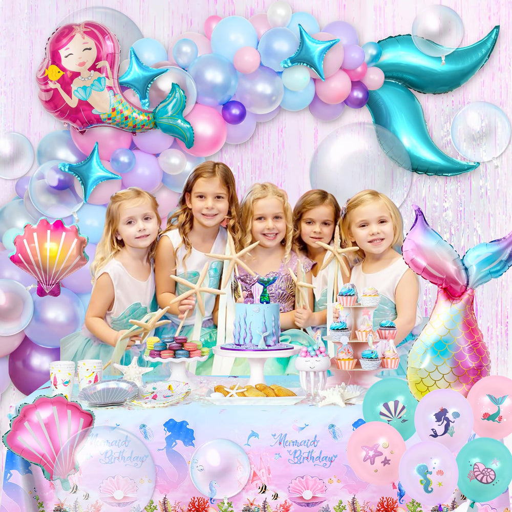 Winrayk mermaid tail balloon 18in adds dramatic height to balloon garlands.