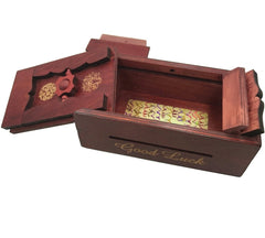 Winshare Good Luck Puzzle Box hidden compartment hinting at secret storage space