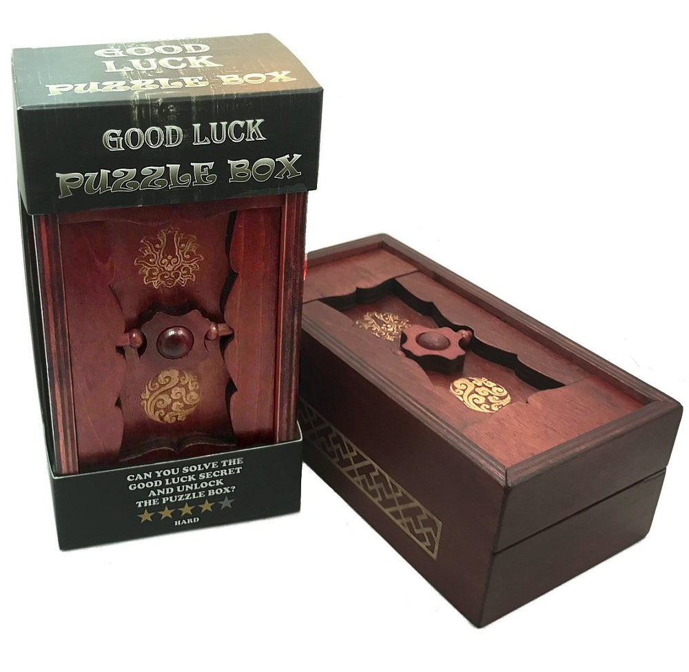 Winshare Good Luck Puzzle Box wood finish emphasizes natural grain and premium feel