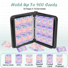 Winsing card binder waterproof PU cover protects cards from spills.