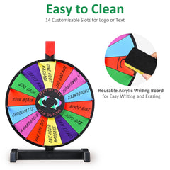 WinSpin 12in prize wheel tabletop, red pointer with clicking sound