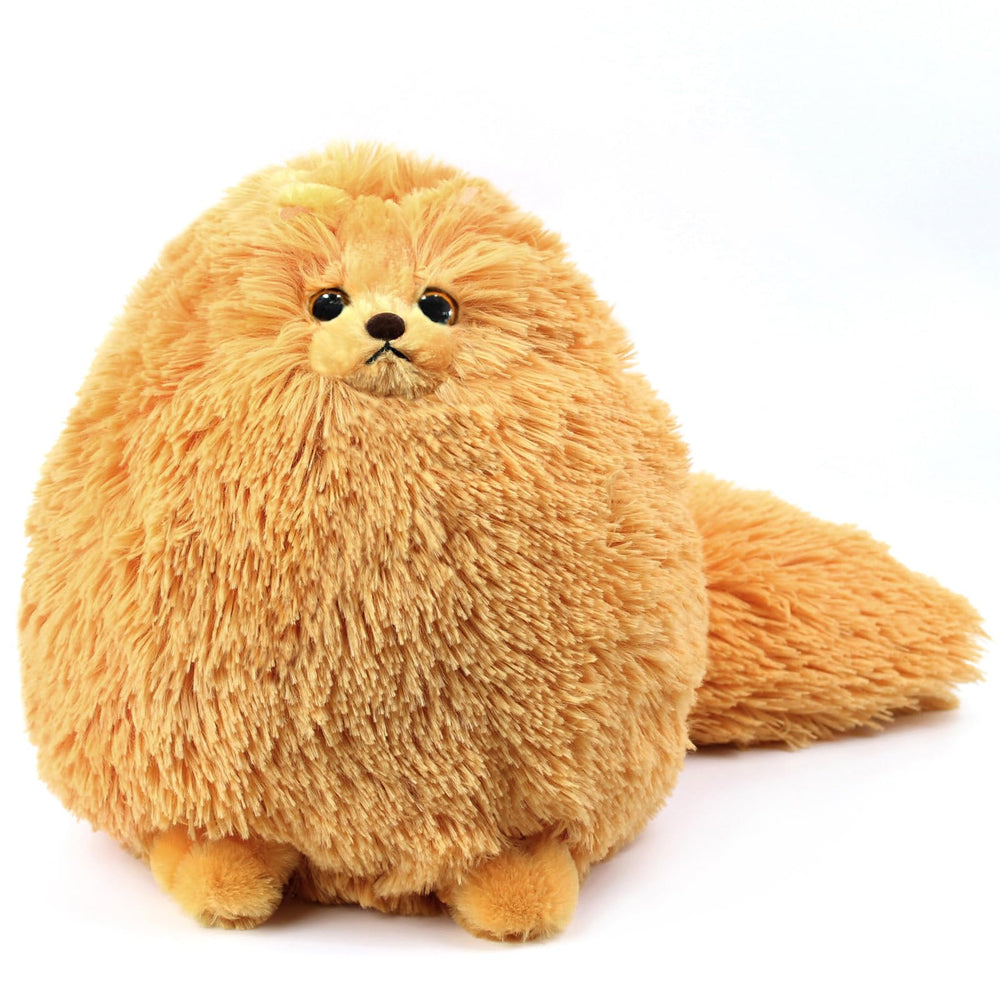 Winsterch orange cat stuffed animal front view, cuddly toy for kids