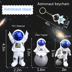 WINUSD astronaut figurine closeup blue resin shows durable crisp detailing for display