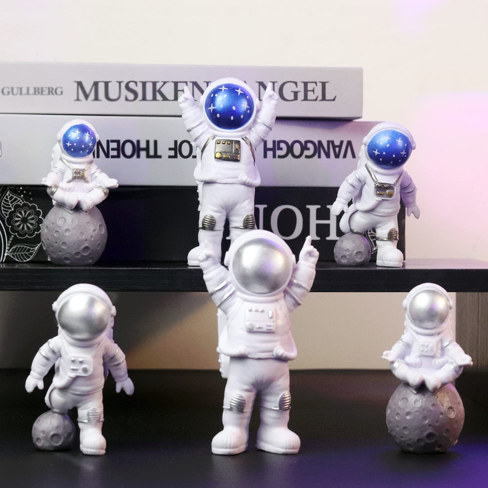 WINUSD astronaut figurines pack three figures for desk decor and gifting